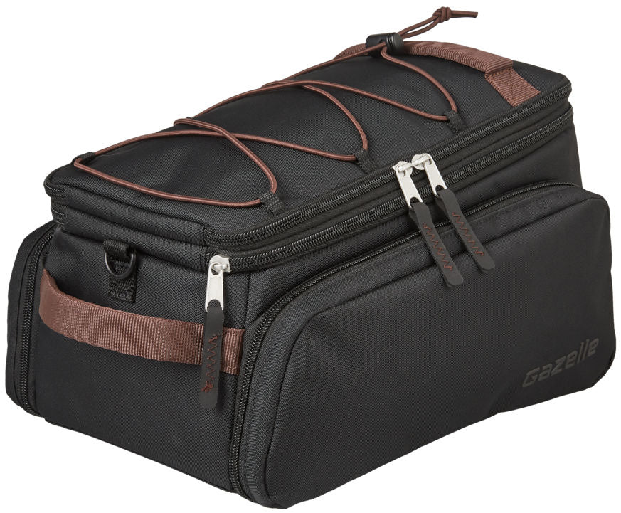 Gazelle Bagagedragertas Trunkbag 31 liter zwart donkerbruin