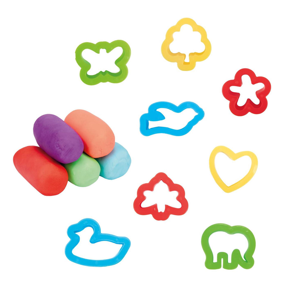 Toi-toys sculptidough set 12x clay 40gr + 8x mold in case
