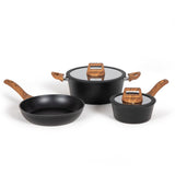 Livoo livoo 5-piece pan set aluminum black