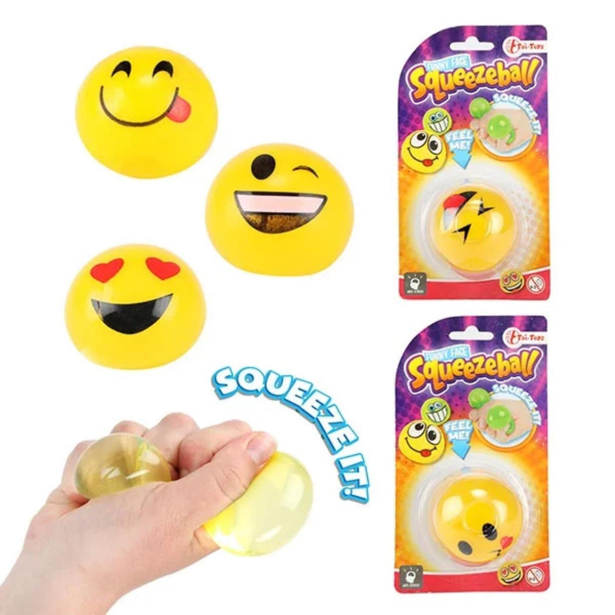 Toi-leksaker squeeze ball smiley face