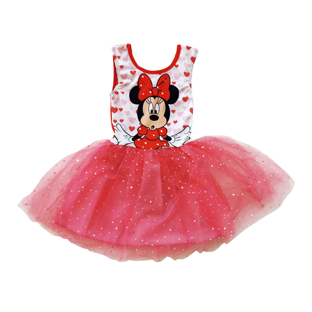 Disney Ballet Dress Minnie Mouse, červená se srdcem