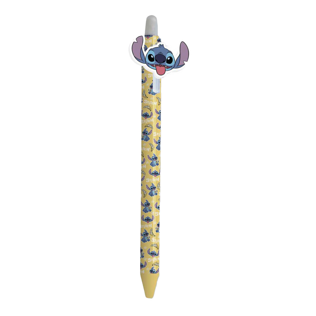 Disney erasable gel pen with topper stitch - yellow