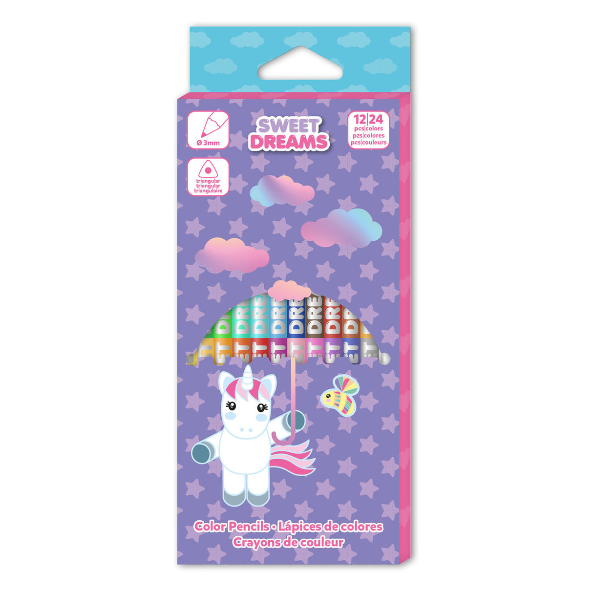 Enfants Licensing Sweet Dreams colorés crayons doubles, 12e