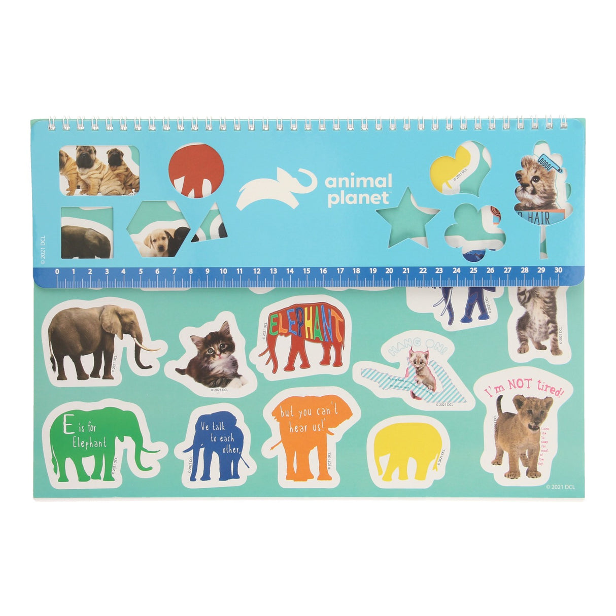 Sketch block Animal Planet with stickers