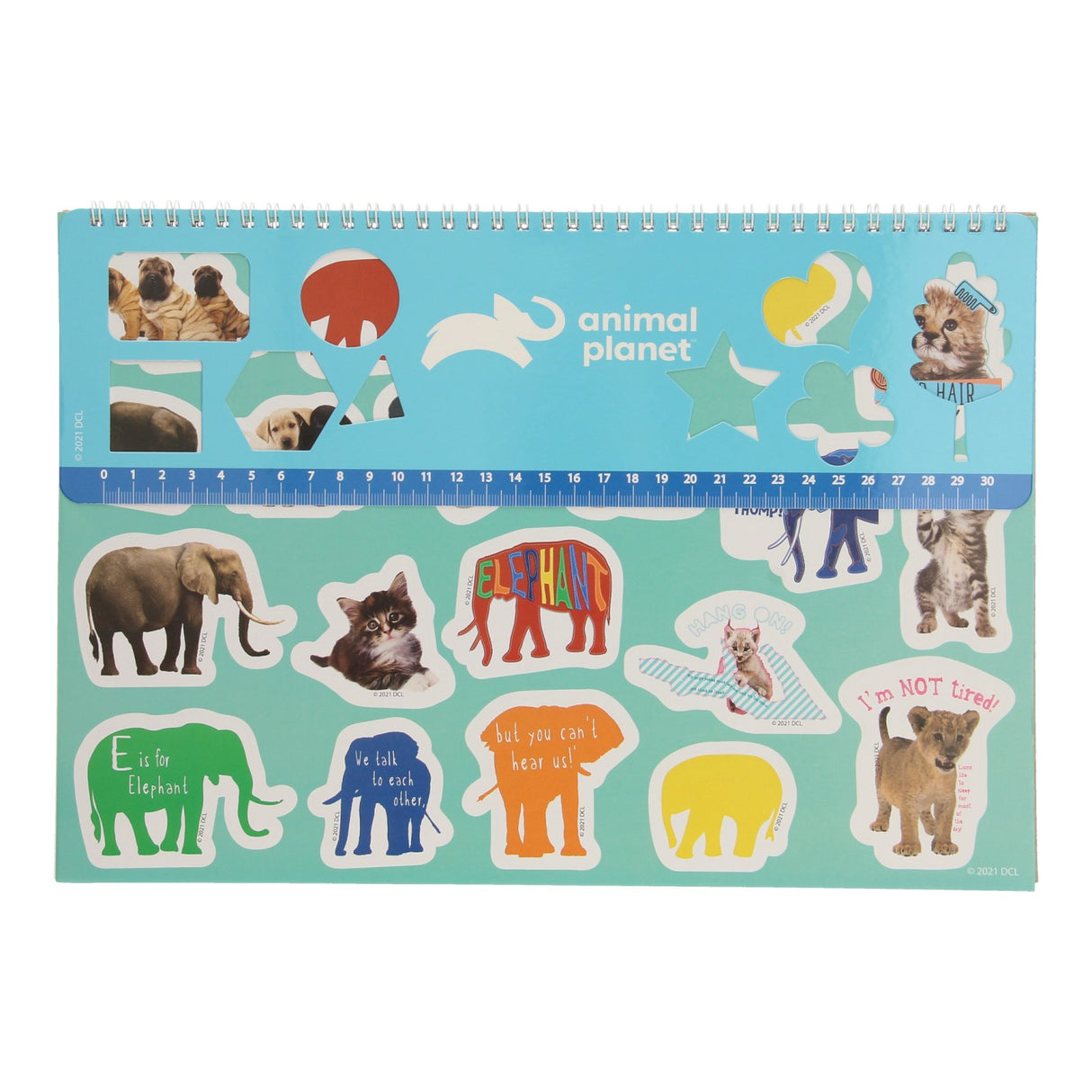 Sketch block Animal Planet with stickers