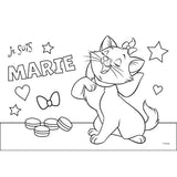 Marie Cat Coloring Pages With Stencil And Sticker Vel