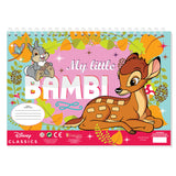 Coloriage bambi avec pochoir et feuille d'autocollants