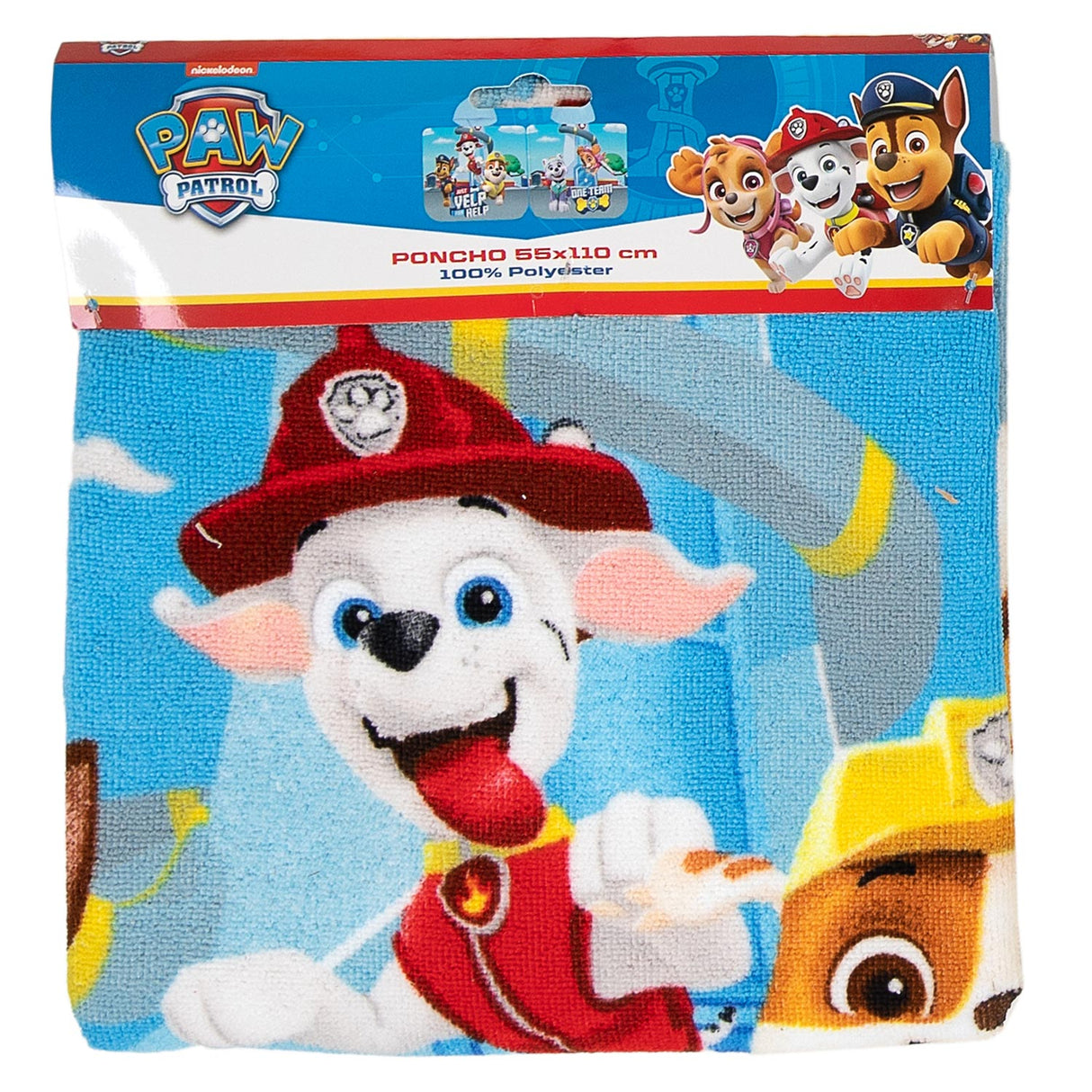 Paw patrul poncho 100% Polyester 55x110cm