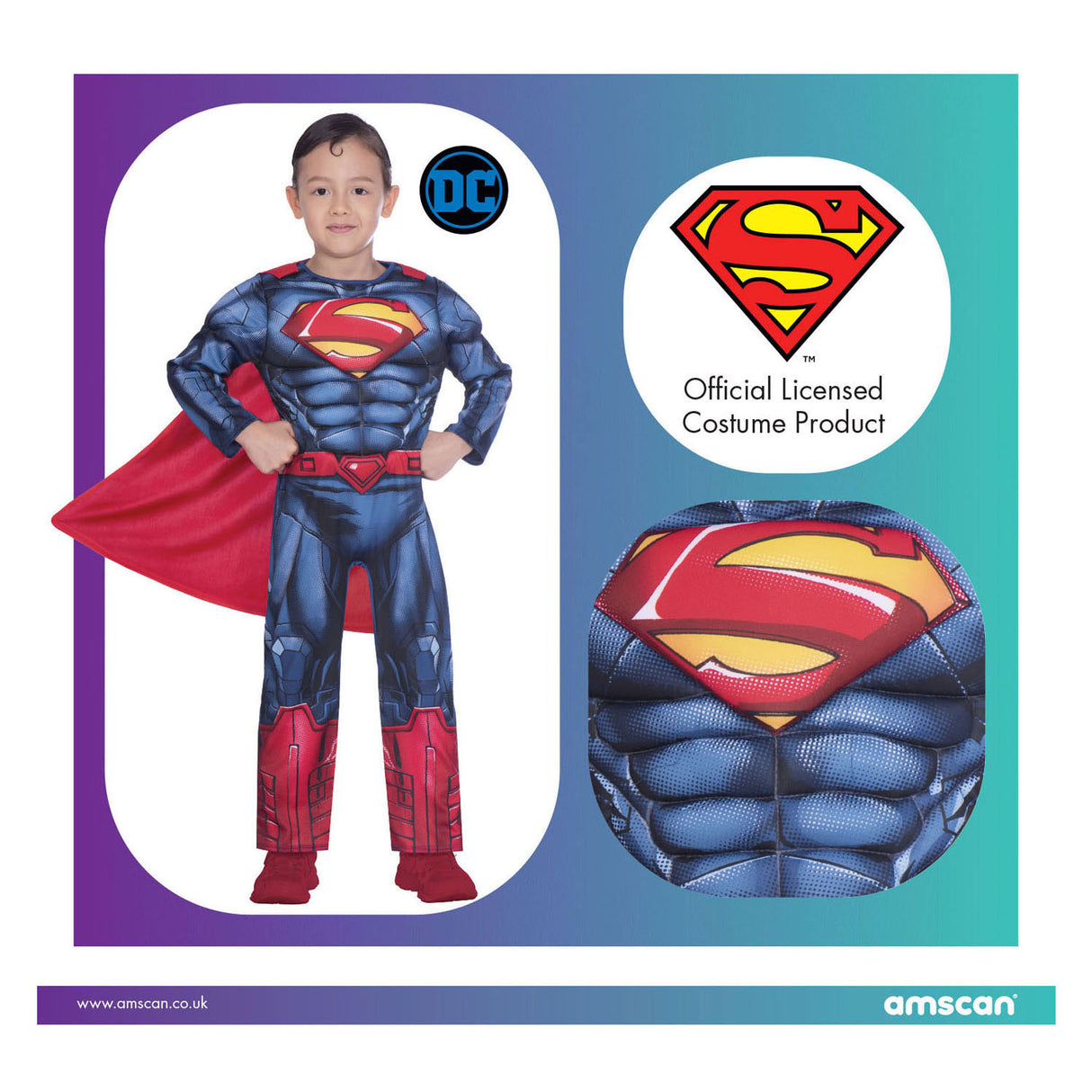 Costume Children Superman Classic, 4-6 lat