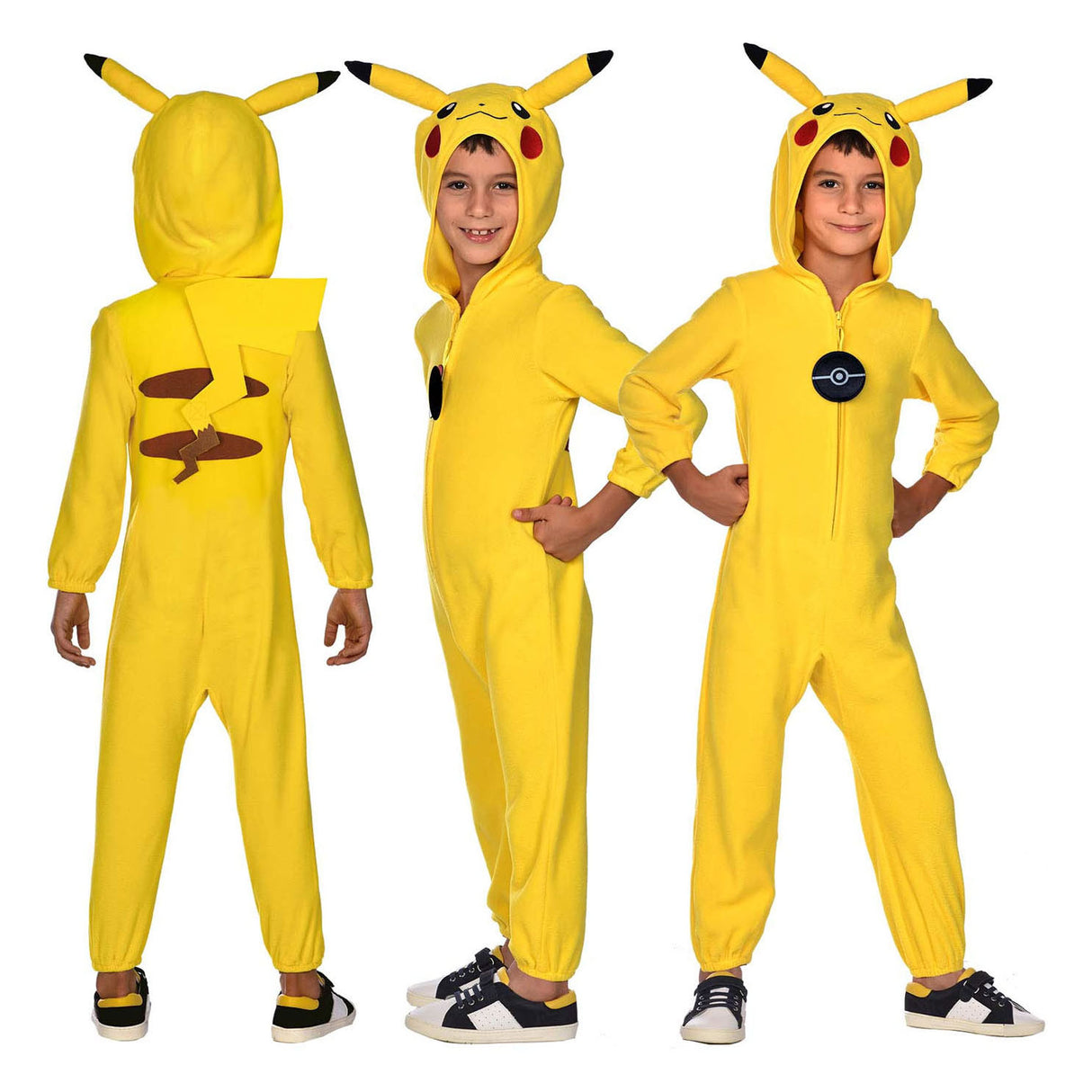 Disfraz de Pokémon para niños Pokemon Pikachu Onesie, de 4 a 6 años