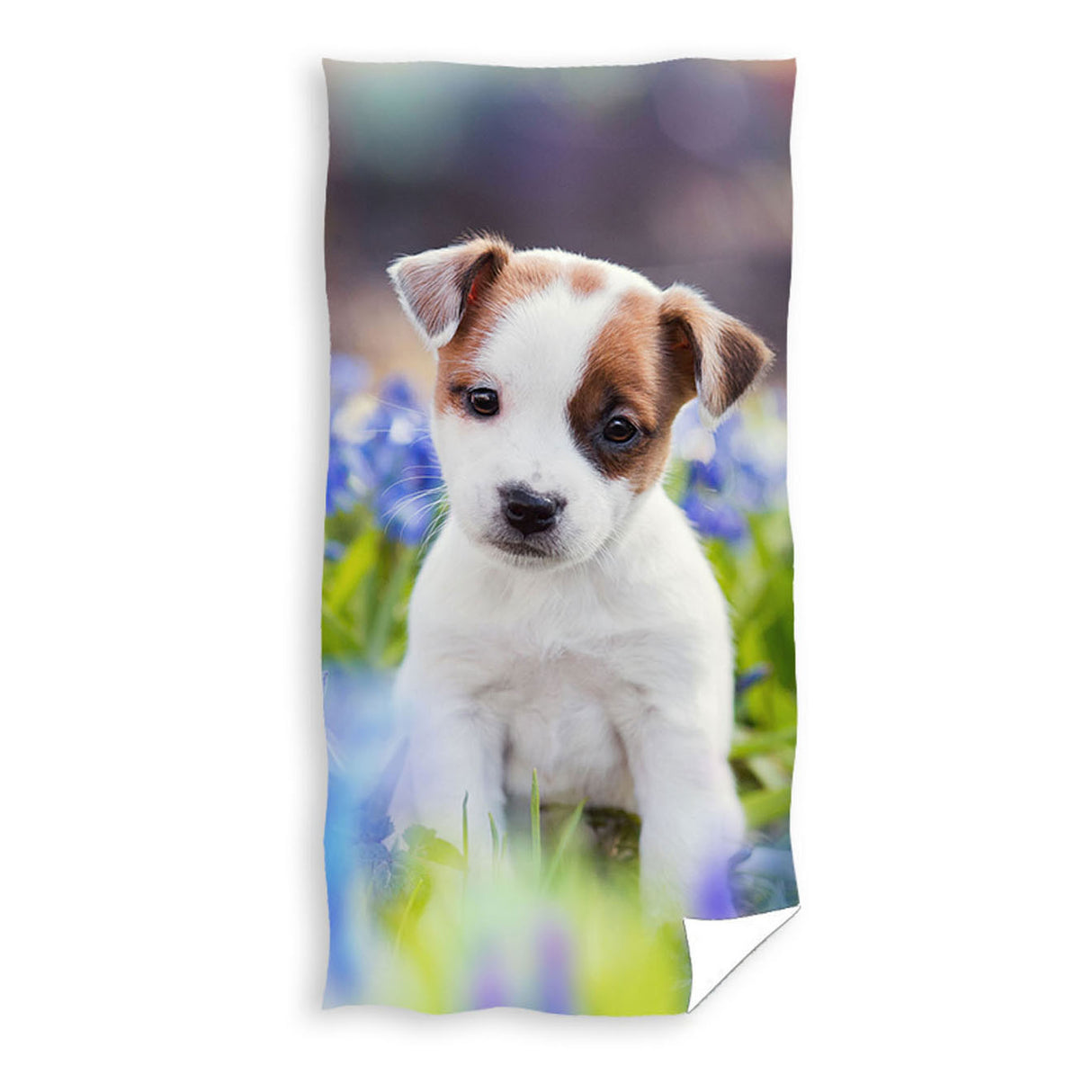 beach towel puppy cotton, 70x140cm