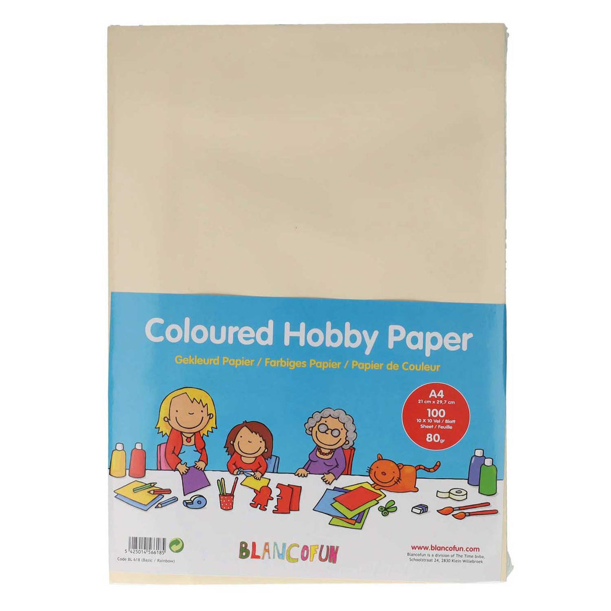 Hobby paper colored a4, 80gsm, 100 sheets