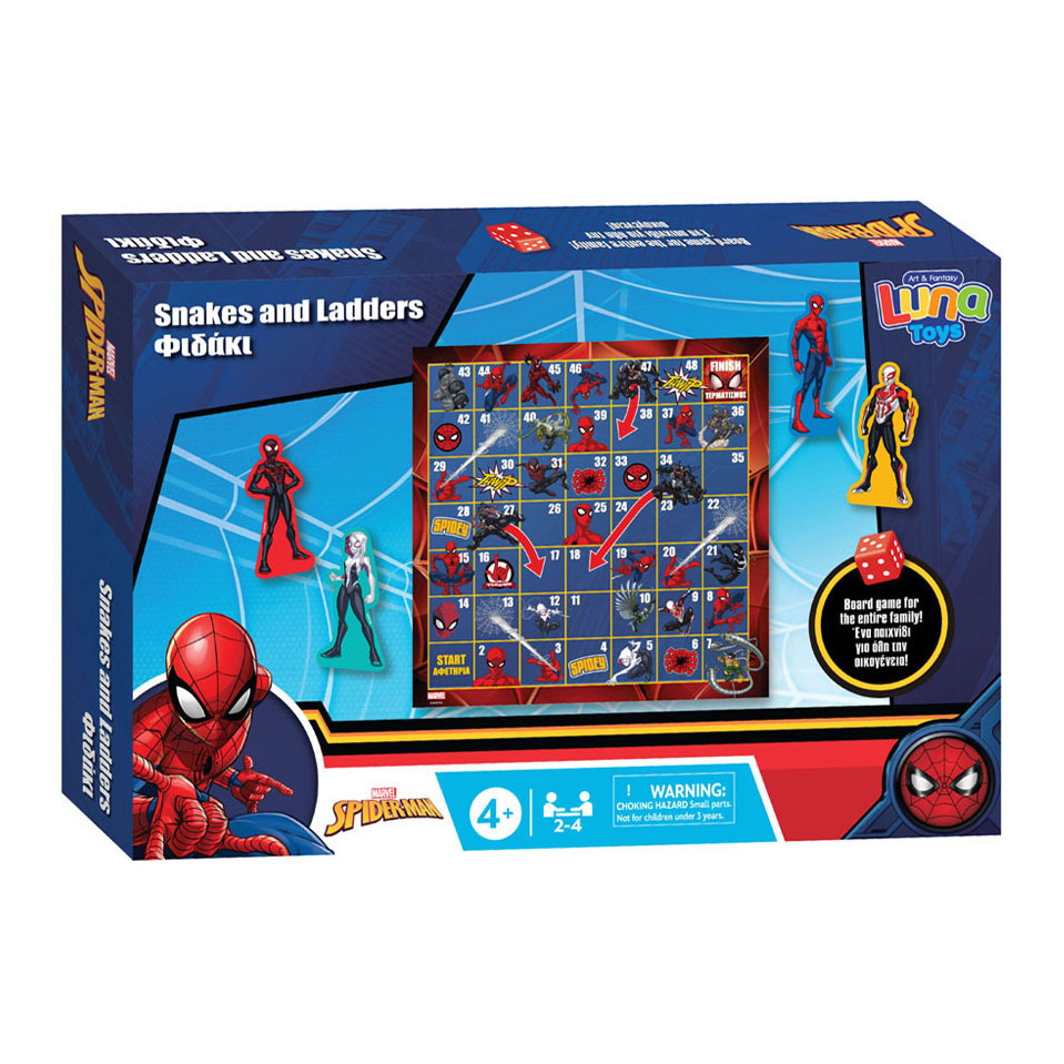 Snakes and Ladders Spider-Man board game