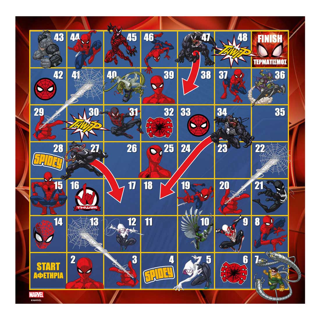 Snakes and Ladders Spider-Man Juego de mesa