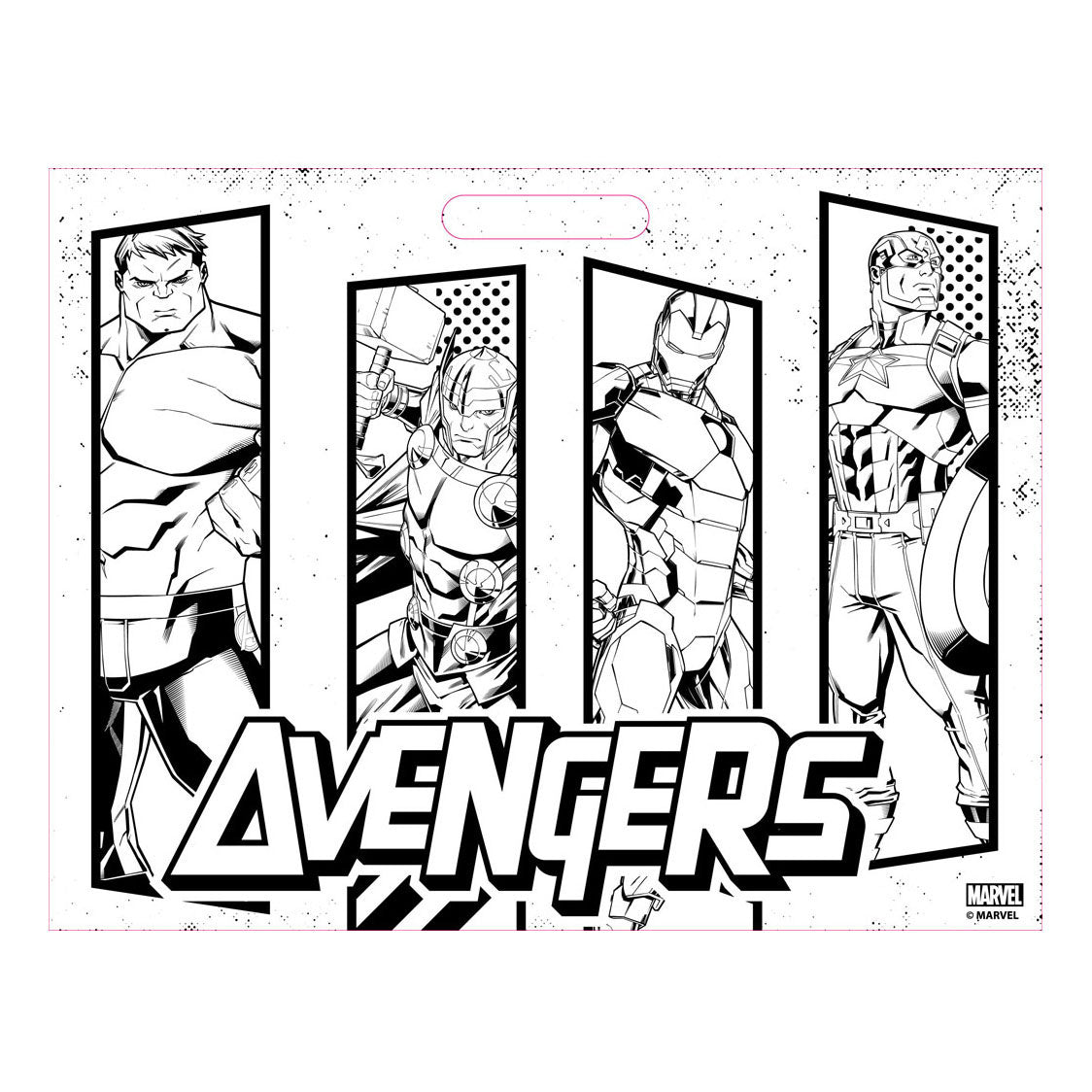 Avengers a blocchi di disegno con adesivi e 3 maschi, 40 fogli