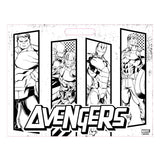 Drawing block Avengers with stickers and 3 chalks, 40 sheets