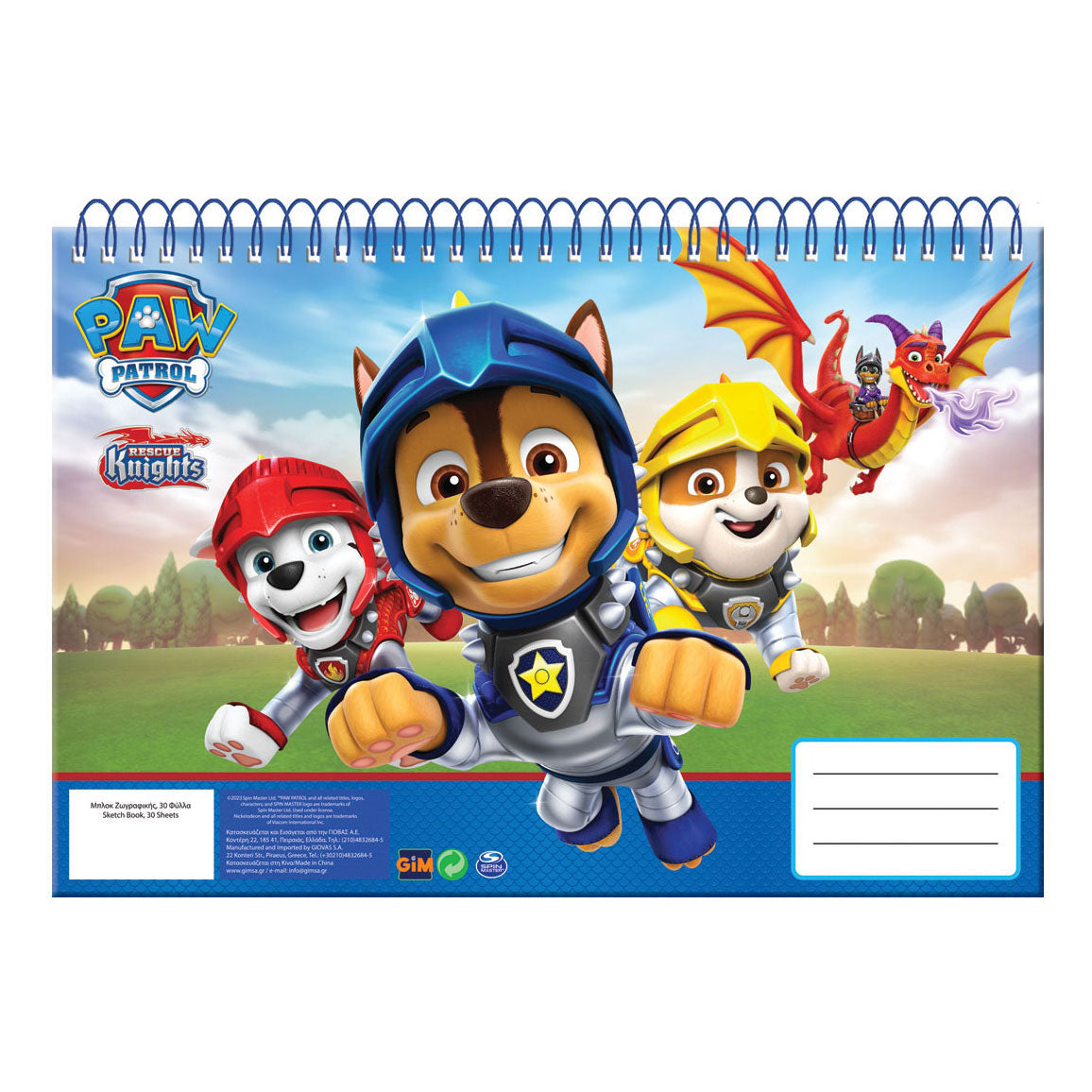 Paw Patrol Tegning Block A4, 30 ark