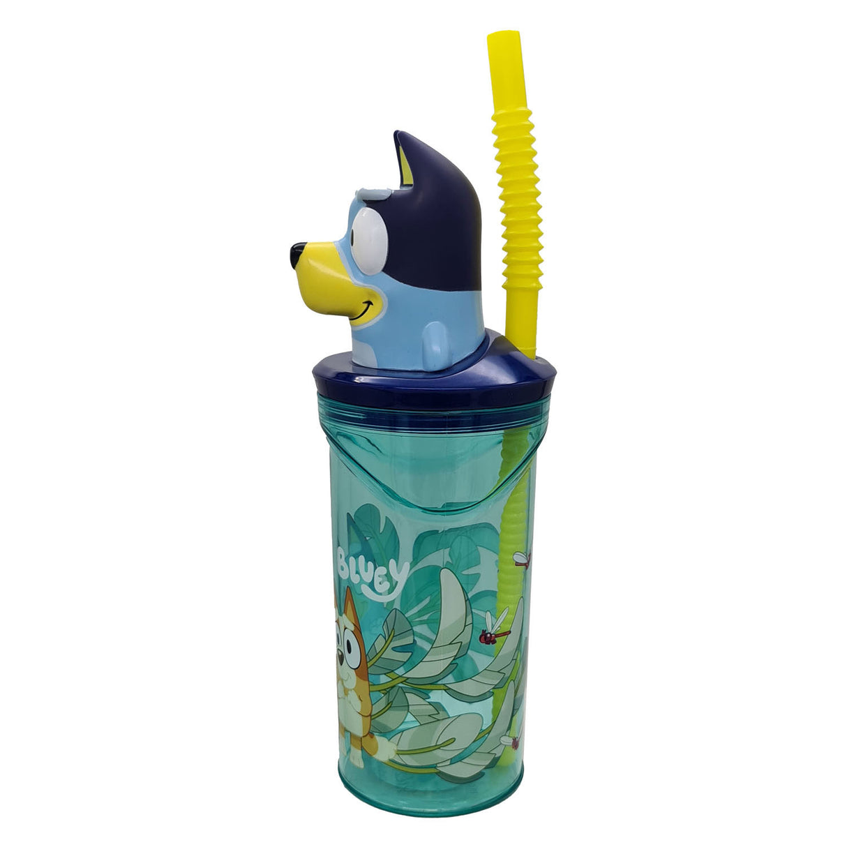 Tazza di paglia bluey 3d figura, 360 ml