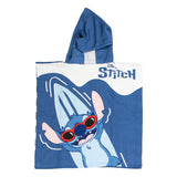 Puch towel poncho stitch blue white 55x110cm