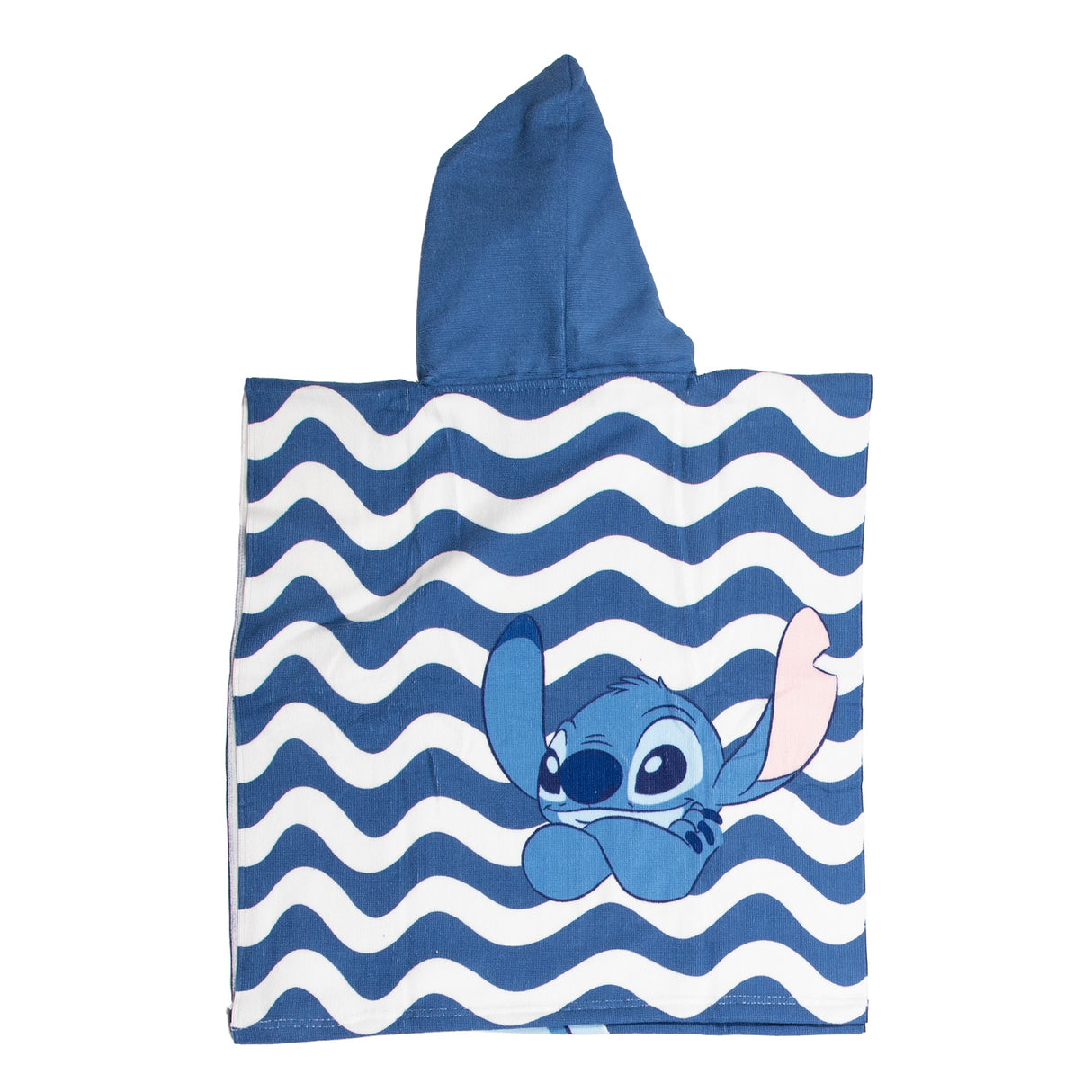 Puch towel poncho stitch blue white 55x110cm