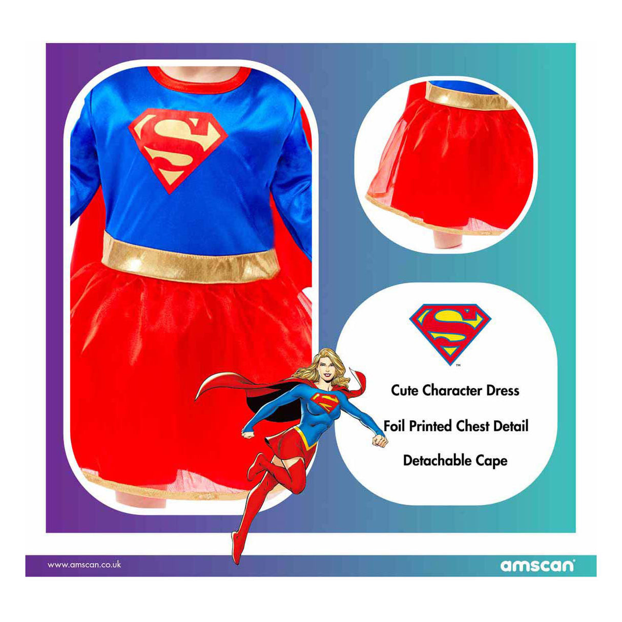 Supergirl kostiumas - 12-18 mėn