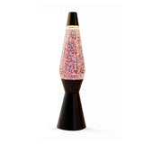 Lavalamp czarny różowy brokat, 40 cm