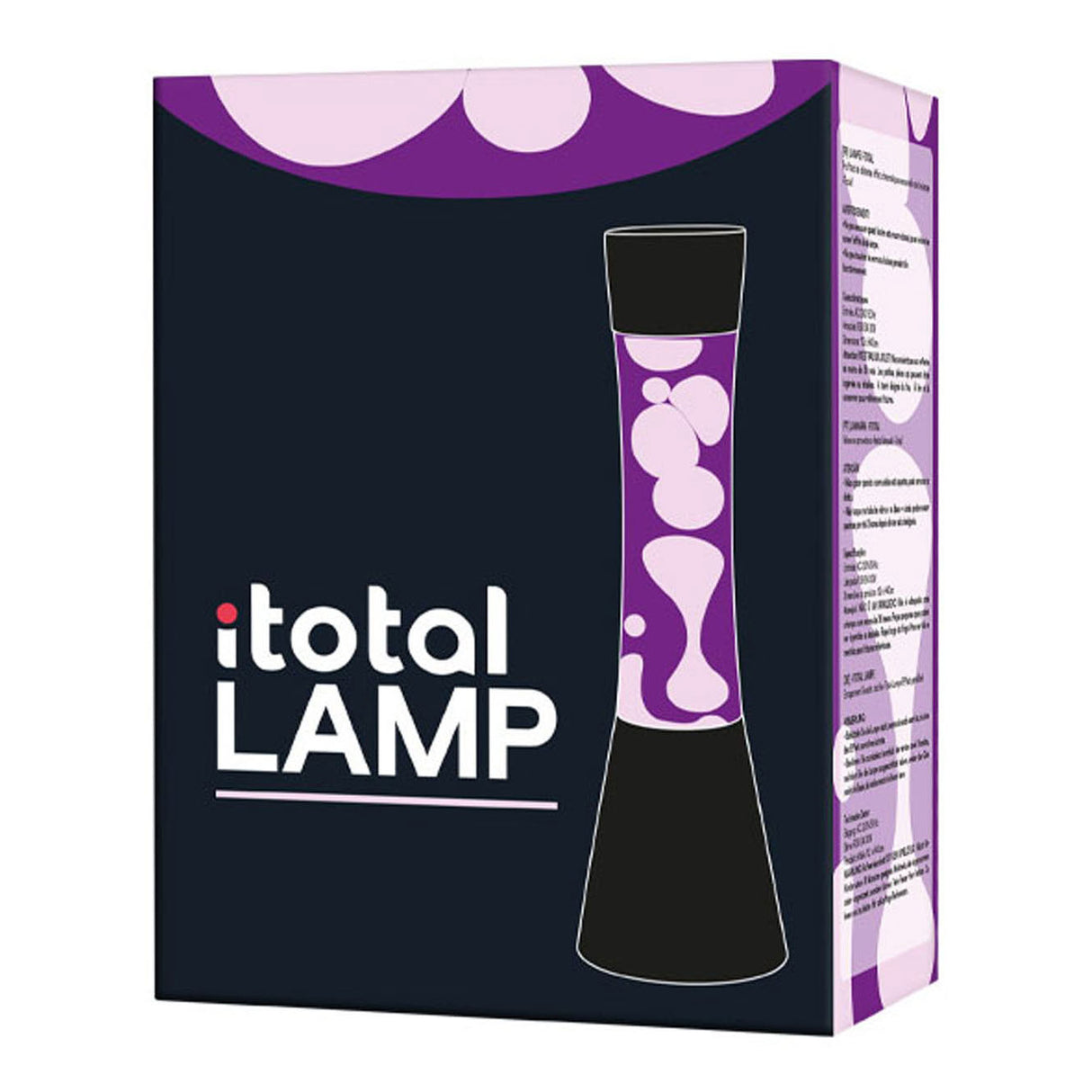 Lavalamp negro morado blanco, 40 cm