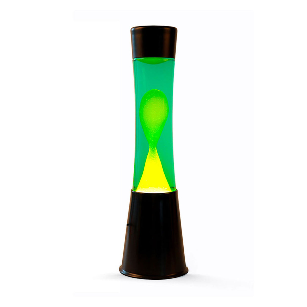 Lavalamp czarny zielony żółty, 40 cm