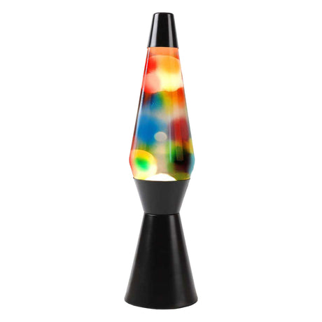 Itotal lava lamp black with rainbow glow