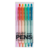 Itotal erasable ballpoint pens, 6 colours