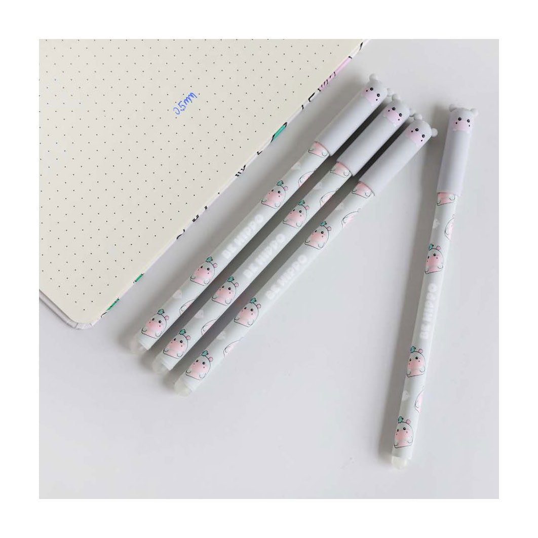 Itotal erasable ballpoint pen with hippo cap
