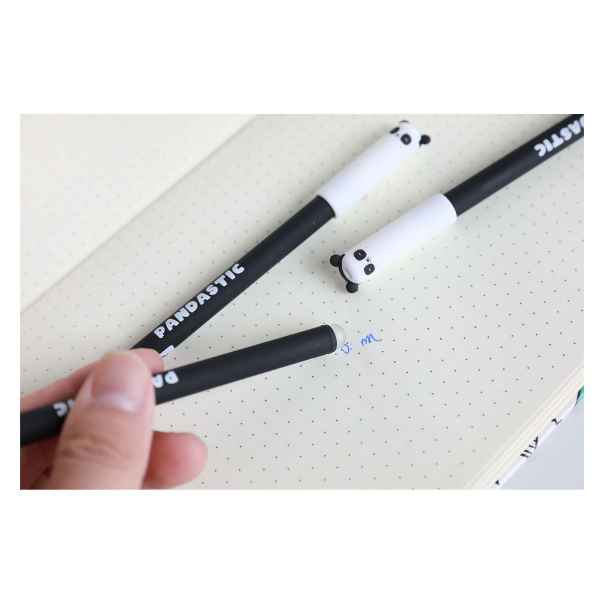 Itotal erasable ballpoint pen with panda cap