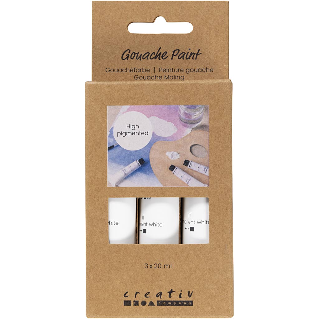 Cuideachta Creativ gouache péint bán - 3x20ml.