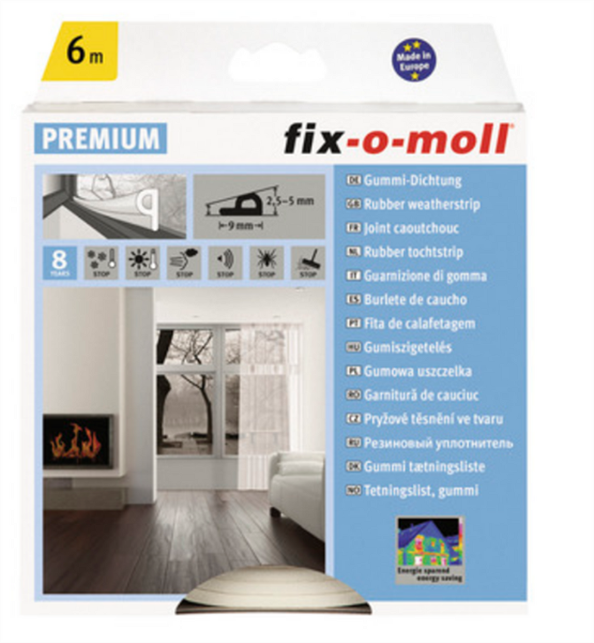 Fix-o-moll väderlist p-profil 6m