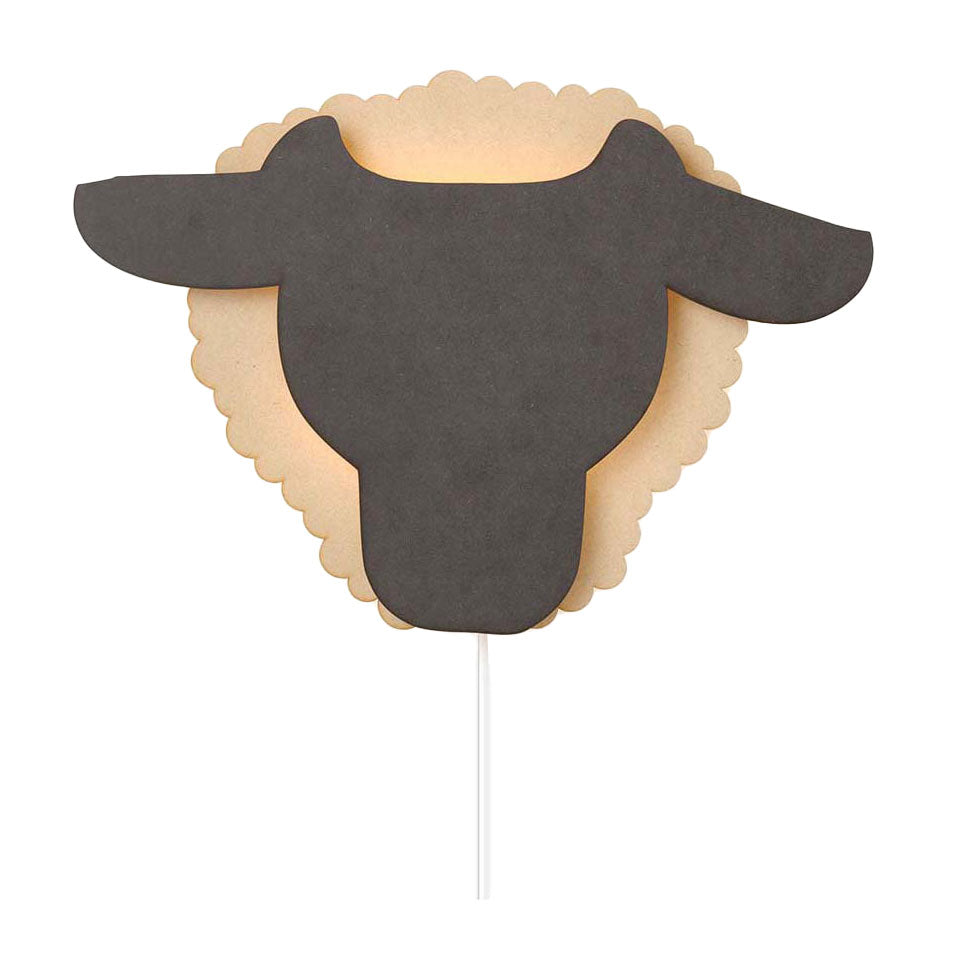 From tjalle and jasper - sheep wall lamp - wood
