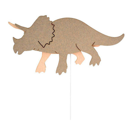 De Tjalle e Jasper - luminária de parede dino triceratops - madeira