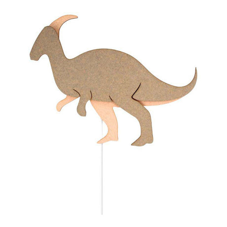 De tjalle e jaspe - candeeiro de parede dino parasaurolopus - madeira
