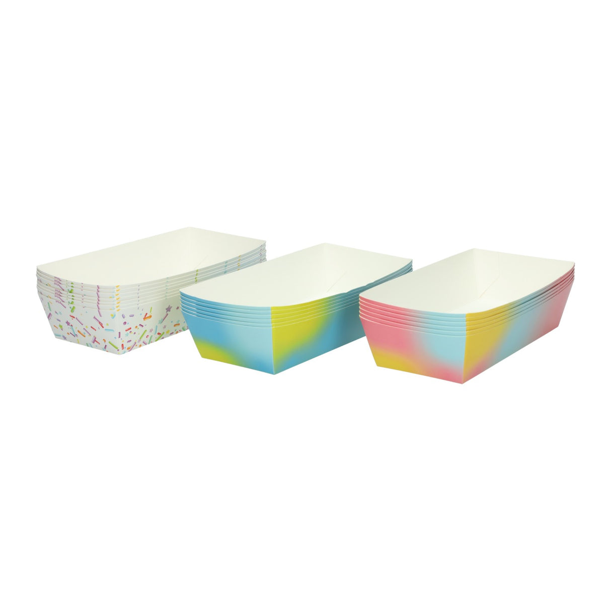 Paper party snack boxes large, 6 pcs.