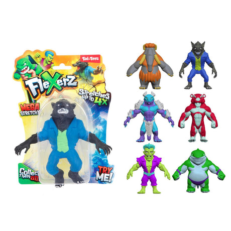 Toi-toys fun kneedfiguur -flexerz- 16cm rekbaar 6ass
