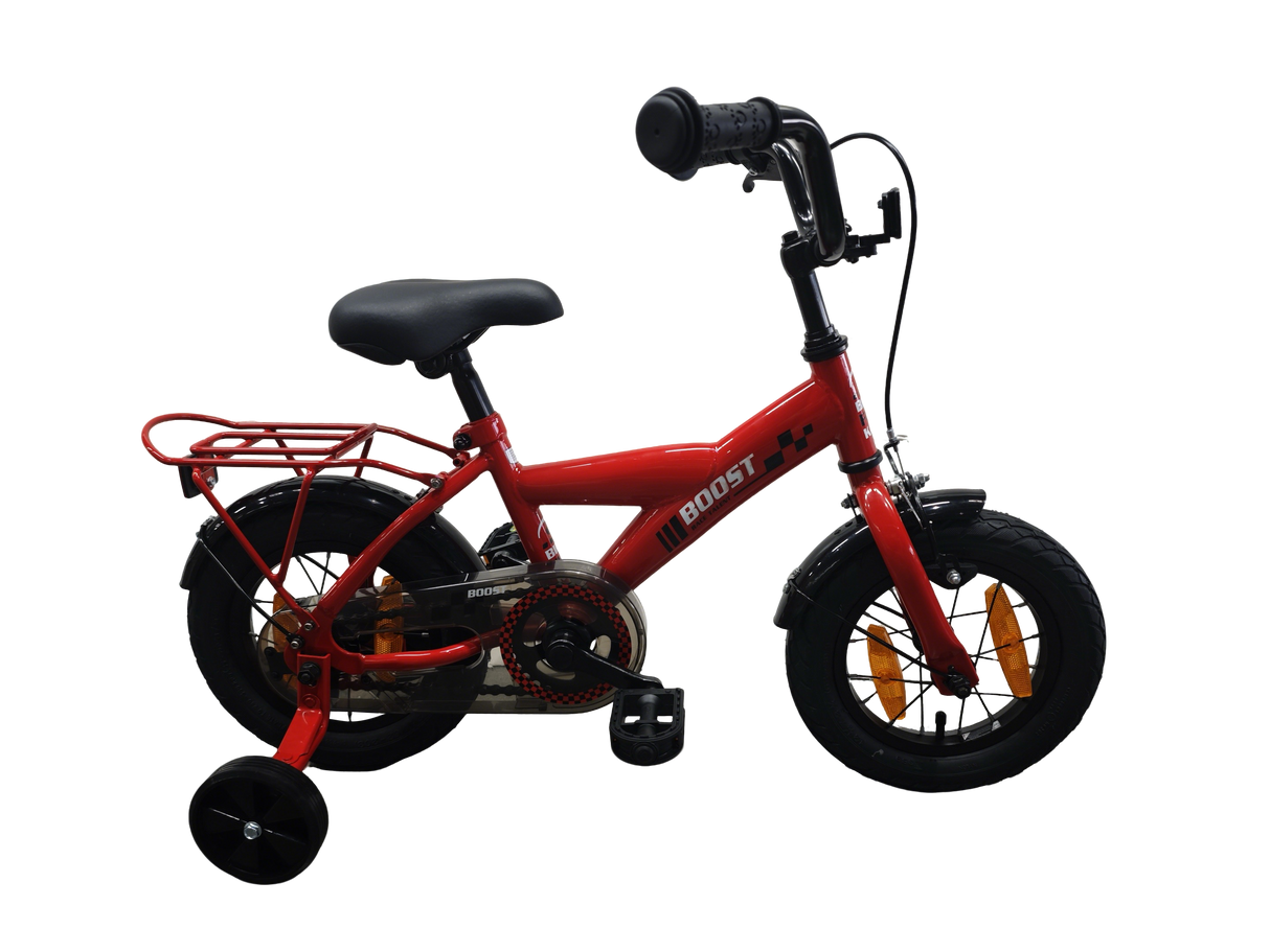 Bicicleta infantil Bikefun boost 12 polegadas - com rodinhas e cubo de freio - vermelho