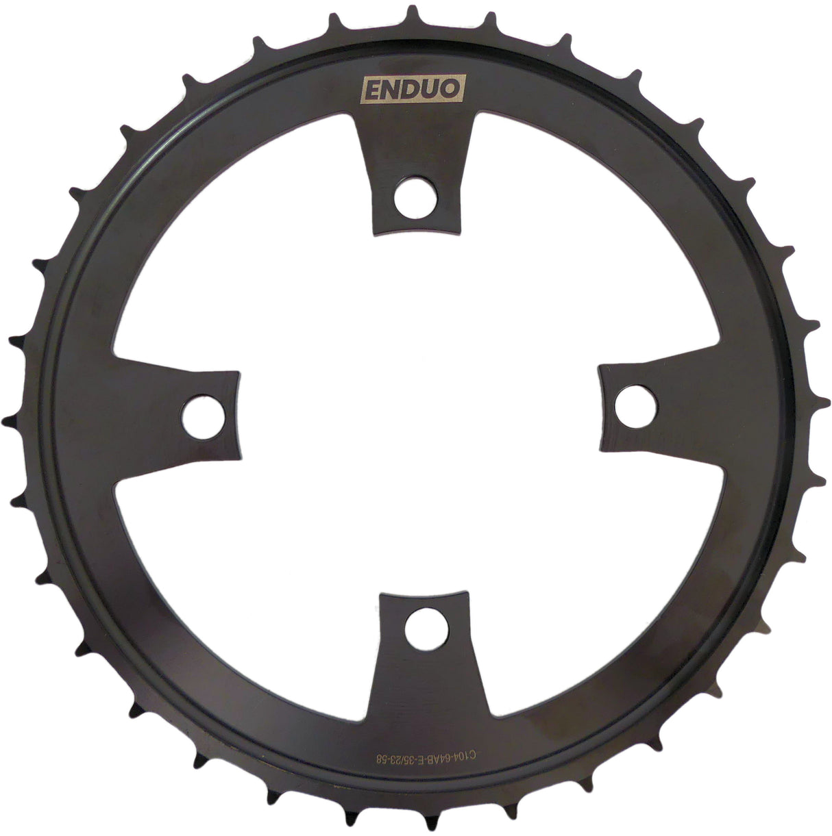 Enduo cargo chainring 64t 4-b 104-bcd cl-45.5 53.0 - black