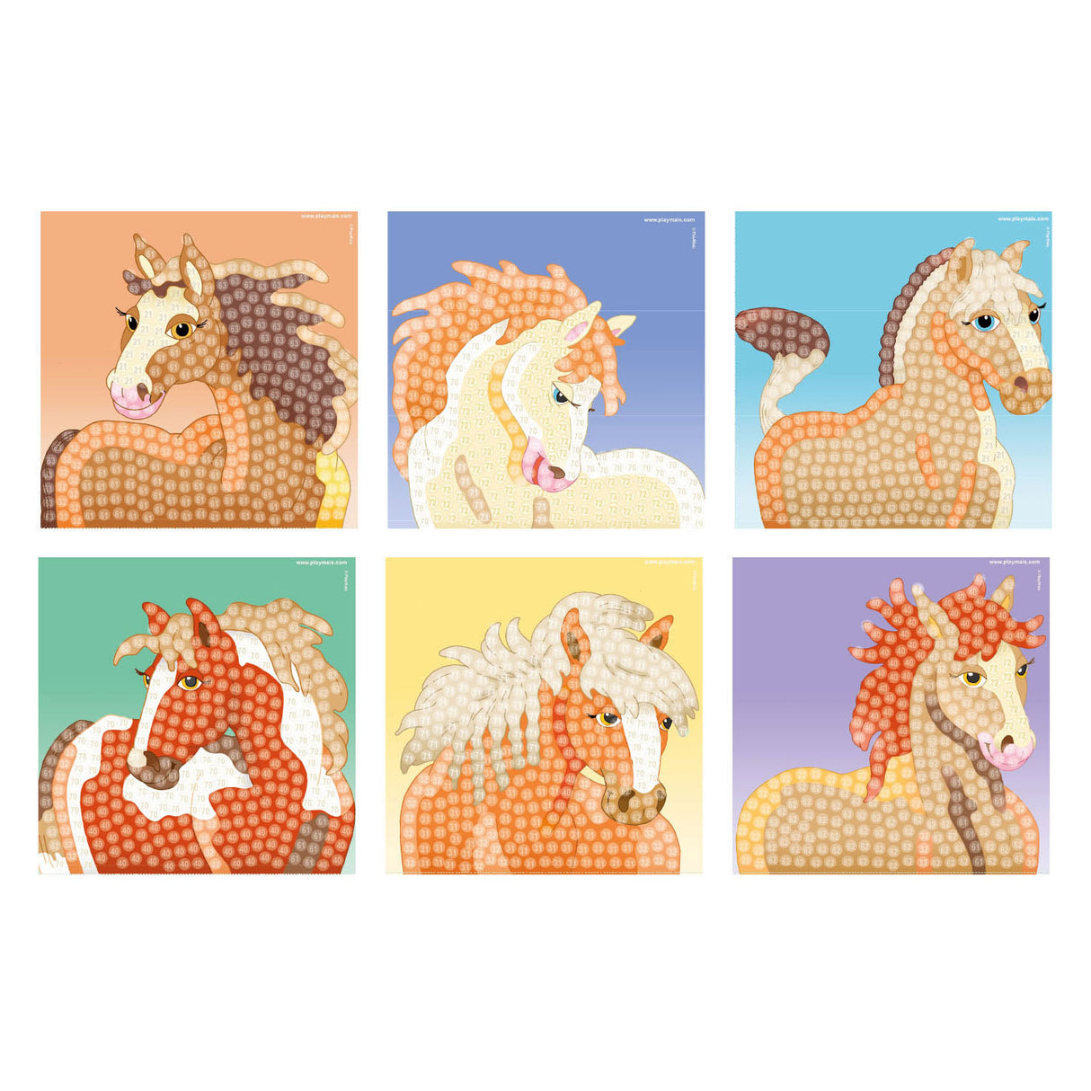 Playmais PlayMais Trendy Mosaic Paarden (>3.000 Stukjes)