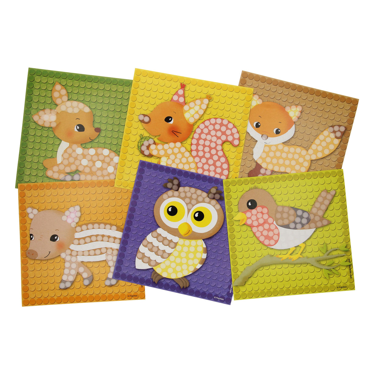Playmais mosaic cards decorating forest