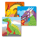 Playmais playmais mosaic cartes décorer dragon fantastique