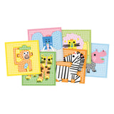 Playmais mosaic cards decorating zoo