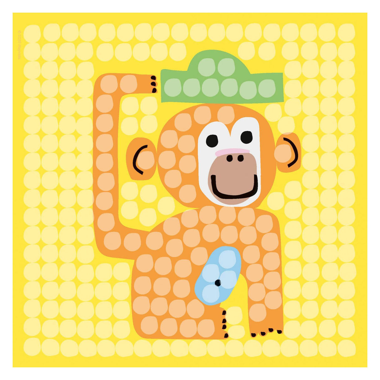 Playmais mosaic cards decorating zoo
