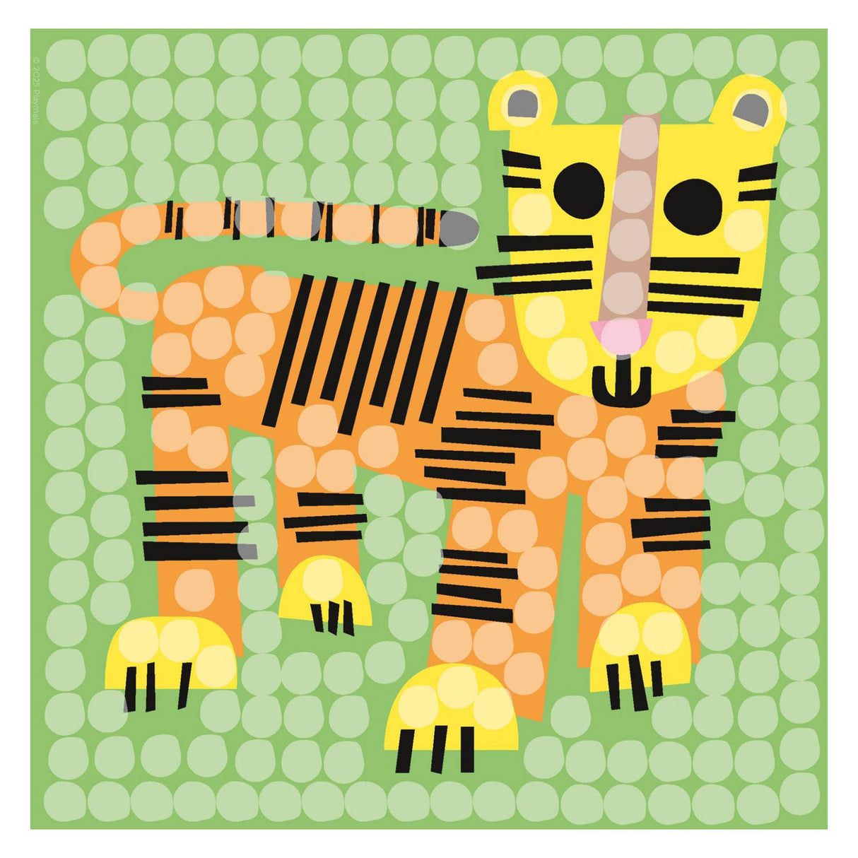 Playmais mosaic cards decorating zoo