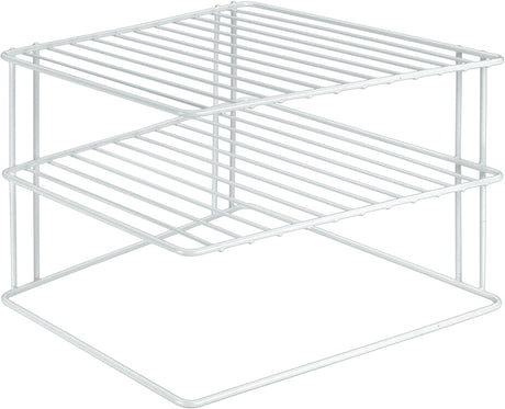 Metaltex siloer rumpladereol 2 etager 25x25x19 cm hvid