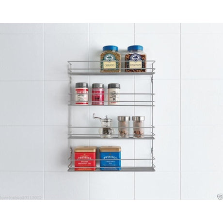 Metaltex Space Saver Smart Kitchen Pepito Herb Rack 4 nadstropja 36x8x45 cm srebro