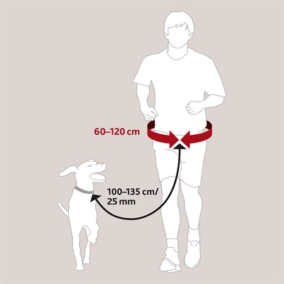 Trixie Hüftgurt mit Joggingleine schwarz